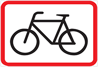 Pedal cycles - Zimbabwe regulatory signs road sign