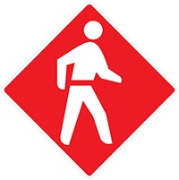 Pedestrian Priority - Zimbabwe regulatory signs road sign