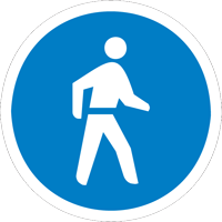 Pedestrians only - Zimbabwe regulatory signs road sign
