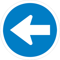 Proceed left only - Zimbabwe regulatory signs road sign