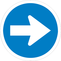 Proceed right only - Zimbabwe regulatory signs road sign