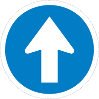 Proceed straight only - Zimbabwe regulatory signs road sign