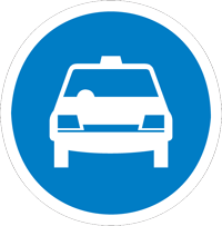 Taxis only - Zimbabwe regulatory signs road sign