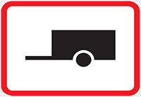 Towed vehicles - Zimbabwe regulatory signs road sign