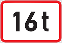 Weight limit - Zimbabwe regulatory signs road sign