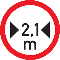 Width limit sign - Zimbabwe regulatory signs road sign