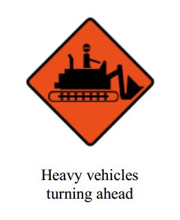 Road work vehicles - Zimbabwe temporary signs road sign