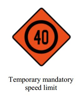 Temporary Speed Sign - Zimbabwe temporary signs road sign