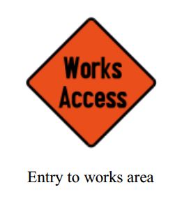 work area entry - Zimbabwe temporary signs road sign