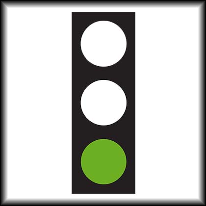 Green - Zimbabwe traffic signals road sign