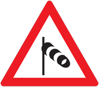 Crosswinds warning - Zimbabwe warning signs road sign