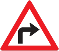 Curved Road - Zimbabwe warning signs road sign