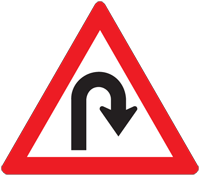 Curved Road - Zimbabwe warning signs road sign