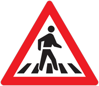 Pedestrian crossing area - Zimbabwe warning signs road sign