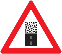 Road type change ahead warning - Zimbabwe warning signs road sign