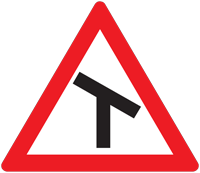 Skew T junction - Zimbabwe warning signs road sign