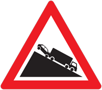 Slow traffic ahead warning - Zimbabwe warning signs road sign