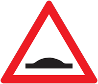 Speed bump warning - Zimbabwe warning signs road sign