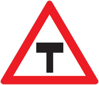 T junction - Zimbabwe warning signs road sign