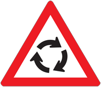 Traffic circle - Zimbabwe warning signs road sign
