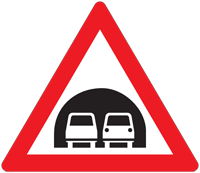 Tunnel ahead warning - Zimbabwe warning signs road sign