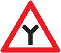 Y junction - Zimbabwe warning signs road sign