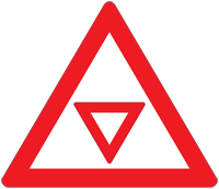 Yield sign - Zimbabwe warning signs road sign
