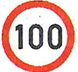 A speed limit sign: the number inside the red ring is the limit beyond it.